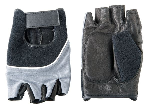 Condor Anti-Vibration Gloves, M, Blk/BL/Silver, PR 2HEW6