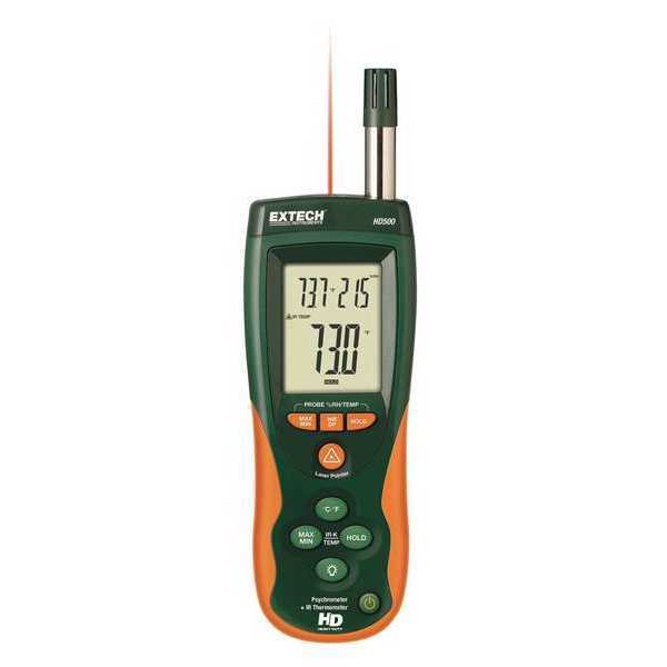 Extech Relative Humidity Meter, w/IR Thermometer HD500