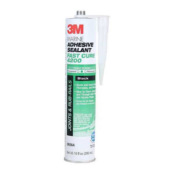 3M Marine Sealant, 10 oz, Cartridge, White, Polyurethane Base, 12 PK 06560