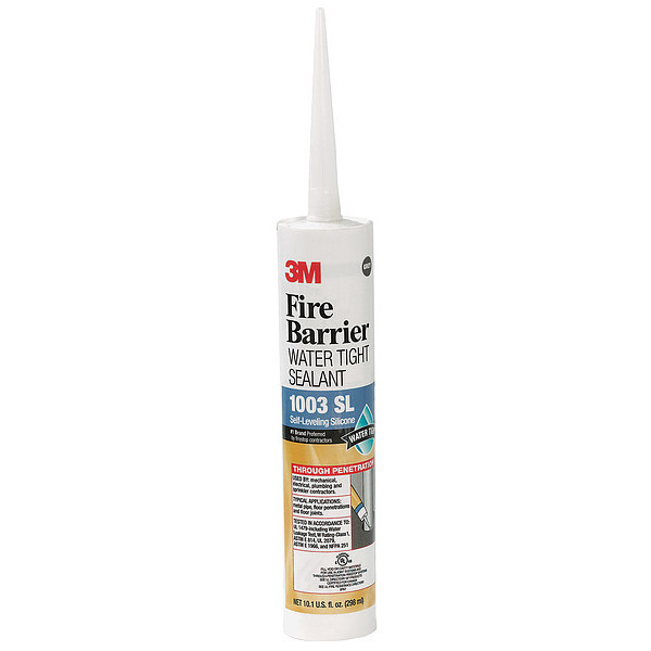 3M Fire Barrier Sealant, 10.1 oz., Gray, PK12 1003-S/L-10.1OZ