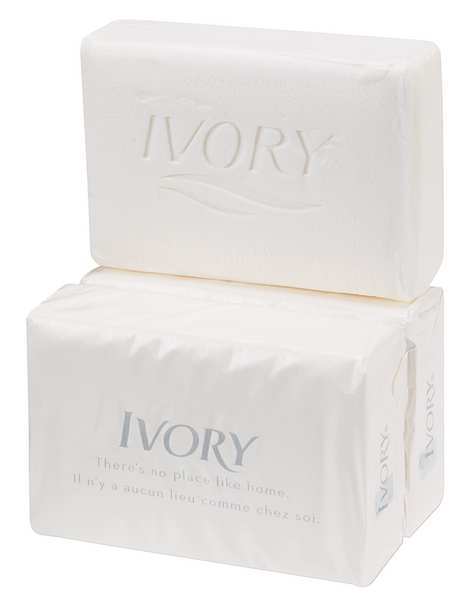 Ivory Individually Wrapped Bath Soap, White, 3.1 oz Bar, 72/Carton