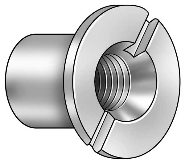 Zoro Select Barrel Bolt, 5/16"-18, 3/4 in Brl Lg, 7/16 in Brl Dia, 18-8 Stainless Steel Plain, 5 PK Z5035