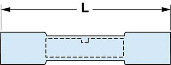 3M Butt Splice Connector, 16-14 AWG, PK250 MH14BCK