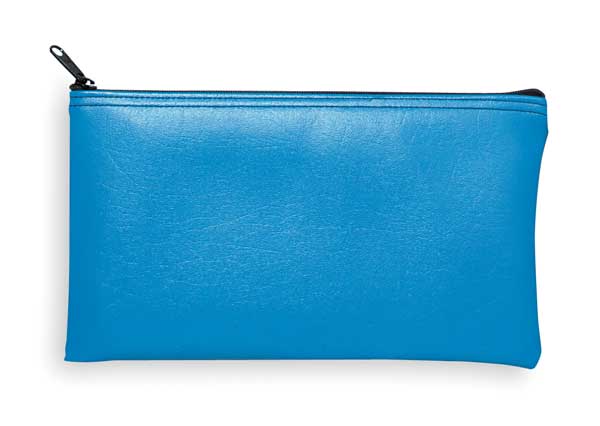 Mmf Industries Zippered Cash Bag, 6x11, Blue 2340416W38