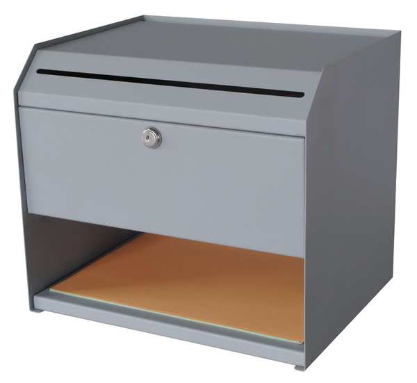 Zoro Select Collection Box, Steel, Gray, 10"D 2KEK2