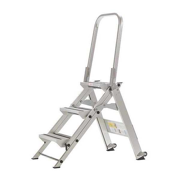 Xtend + Climb 3 Steps, Aluminum Step Stool, 375 lb. Load Capacity, Silver WT-3