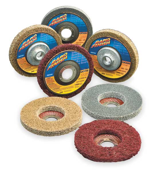 Norton Abrasives Depressed Center Wheels, Type 27, 4 1/2 in Dia, 0.5 in Thick, 7/8 in Arbor Hole Size 66261020546