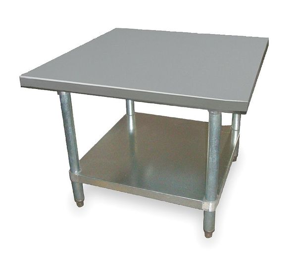 Zoro Select Fixed Work Table, SS, 24" W, 24" D 2KRE3