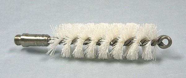 Tough Guy Tube and Pipe Brush, 3 1/2 in L Handle, 4 1/2 in L Brush, White, Stainless steel, 7 in L Overall 2KVE5