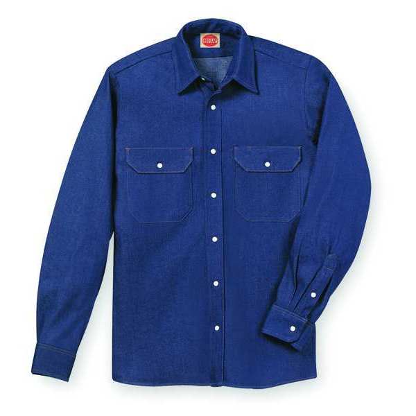Vf Imagewear Long Sleeved Shirt Wstern, Blue Denim, 100 per Ctn, L SD78DN RG L