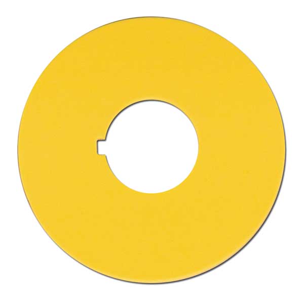 Omron Blank Legend Plate, Round, Yellow A16Z-5070