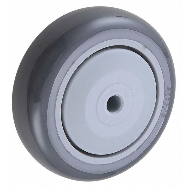 Zoro Select Caster Wheel, Polyurethane, 400 lb., Gray XA0402806
