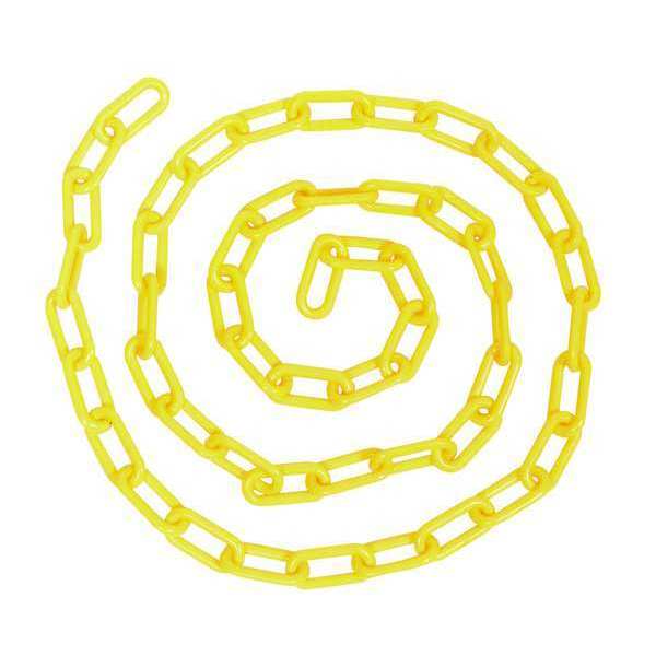 Zoro Select Plastic Chain, 240 In., Yellow 2LEB3