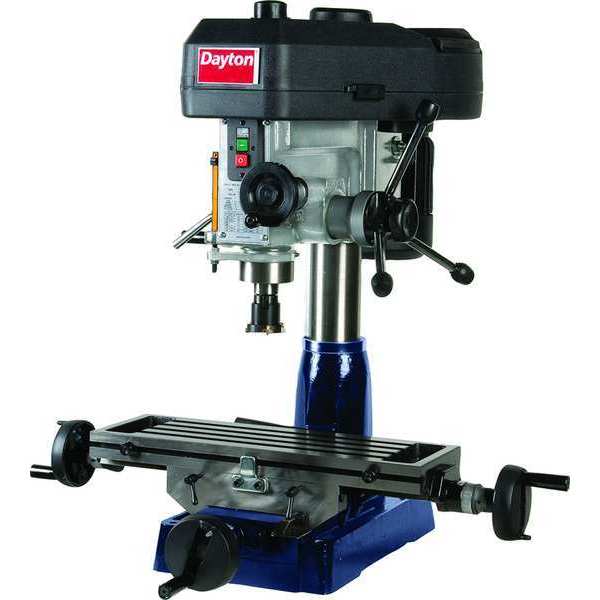 Dayton Mill/Drill, 14 In, 3/4HP, 110V, 115-2600 Sp 2LKP8