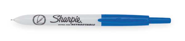 Retractable Permanent Marker, Extra-Fine Needle Tip, Blue