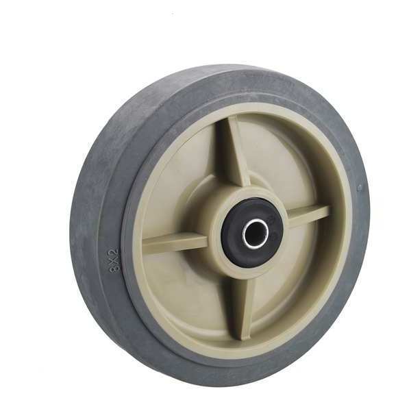 Zoro Select Caster Wheel, TPR, 8 in., 500 lb., Blue P-PRP-080X020/050K-AM