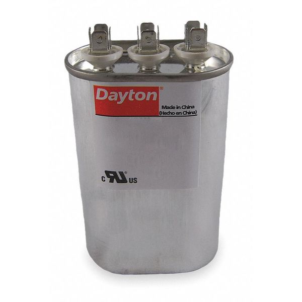 Dayton Motor Dual Run Cap, 55/5 MFD, 440V, Oval 2MEA8