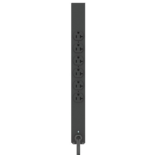 Power First PDU, 125V, 6 Outlet, 6 ft., Black 2MV43