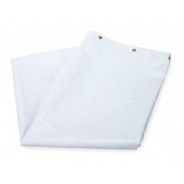 Zoro Select Shower Curtain, Nylon Vinyl, White, 36 in W, 72 in L 4EEZ5