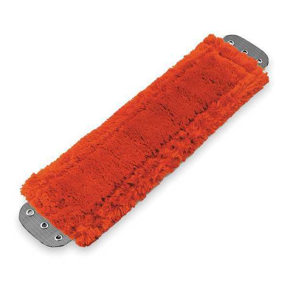 Unger 16 in L Flat Mop Pad, 16 oz Dry Wt, Clamp On Connection, Cut-End, Red, Microfiber MM40R