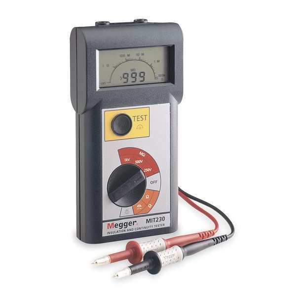 Megger Battery Operated Megohmmeter, 1000VDC MIT230