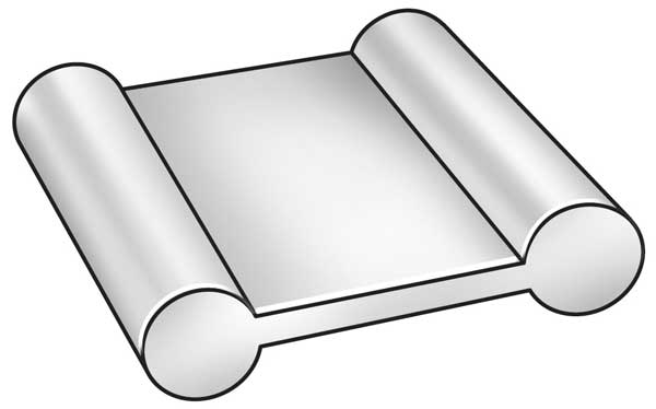 Zoro Select UHMW Dogbone Conveyor Wear Strip, 10 ft L, 1/4" T, White 2NJD9