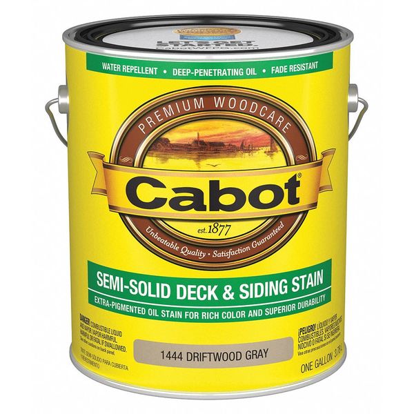 Cabot Semi Solid StainDriftwood Gray, Flat, 1gal 140.0001444.007