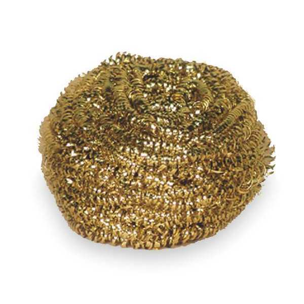 Tough Guy Scrubber, 3"L, 3"W, Brass, Gold, PK6 2NTH8