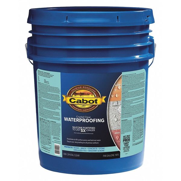 Cabot Sealer, Crystal Clear, Flat, 5gal 140.0001000.008