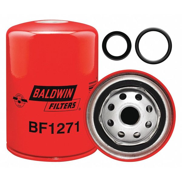 Baldwin Filters Fuel Filter, 5-3/8 x 3-11/16 x 5-3/8 In BF1271