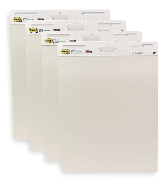 Post-It Easel Pad,Plan,30 In.,White,PK4 (559VAD4PK)