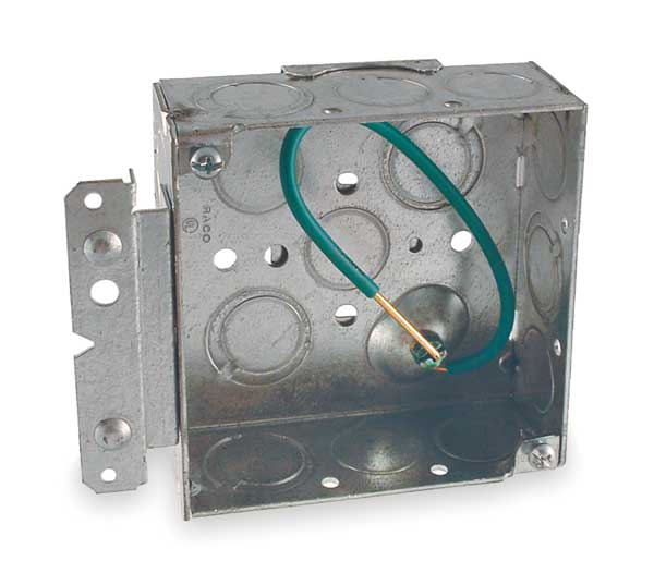 Raco Electrical Box, 21 cu in, Square Box, 2 Gang, Galvanized Steel, Square 189H