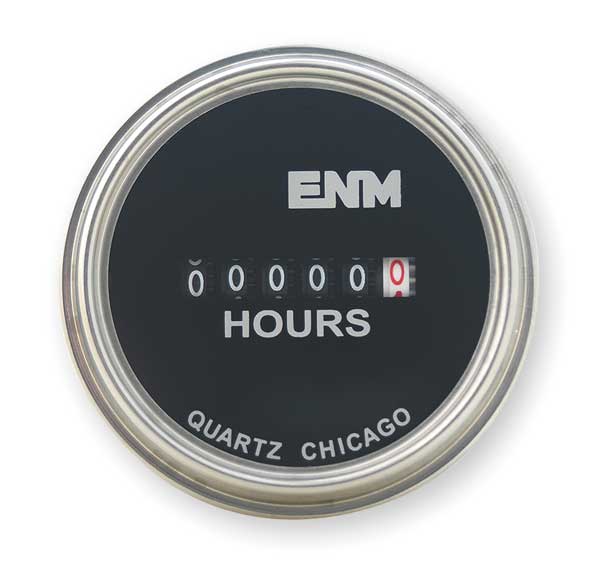 Enm Hour Meter, Electrical, Flush Round, SS T40A4507