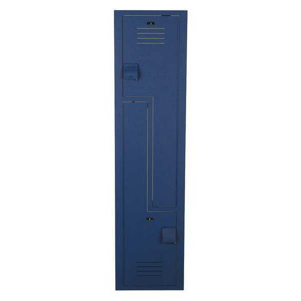 Bradley Wardrobe Z Locker, 15 in W, 18 in D, 72 in H, (1) Wide, (2) Openings, Deep Blue LK151872ZHV-203