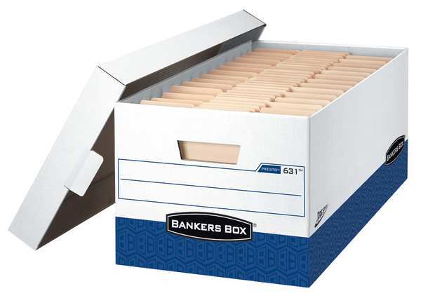 Bankers Box Banker Box, Ltr, 750Lb, Wht/Bllu, PK12 0063101