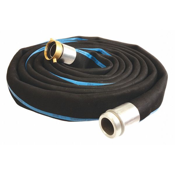 Continental 1-1/2" ID x 25 ft Rubber Water Discharge Hose BK 3P574