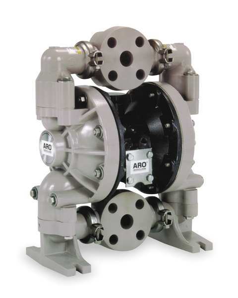 Aro Double Diaphragm Pump, Polypropylene, Air Operated, PTFE, 100 GPM 6661U3-344-C