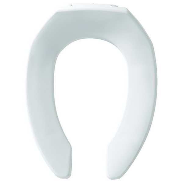 Bemis Toilet Seat, Without Cover, Plastic, Elongated, White 1955CTFR-000