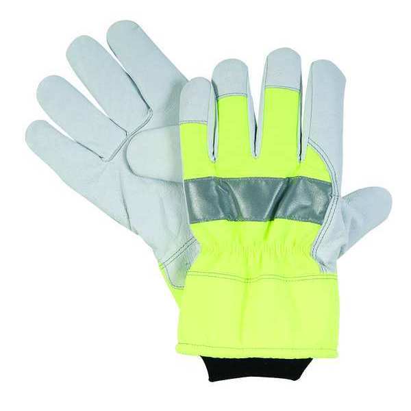 Condor Hi-Vis Cold Protection Gloves, Nylon/WarmTex Lining, M 4NHD9