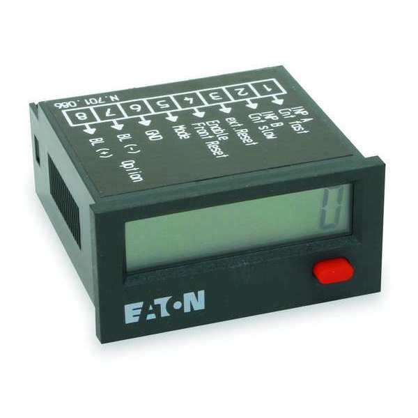 Eaton Counter, Electric, LCD, 8 Digits E5-024-C0410