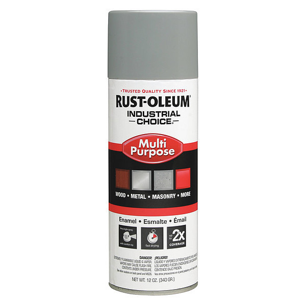 Rust-Oleum Spray Paint, Light Gray, Gloss, 12 oz 214645