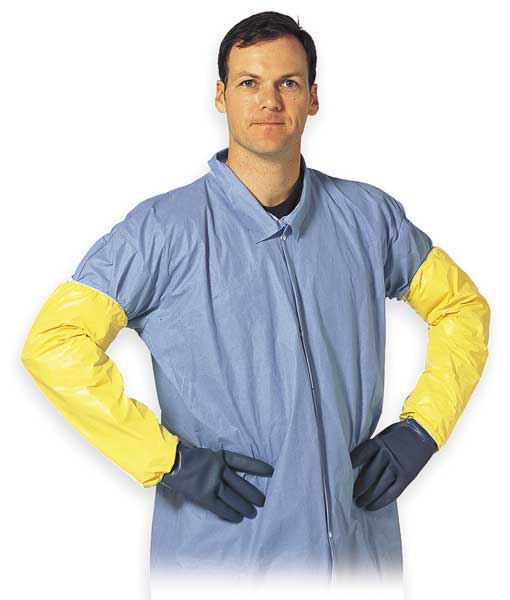 Dupont Tychem 2000 Sleeves, 18 In. L, Yellow, PK200 QC500BYL00020000
