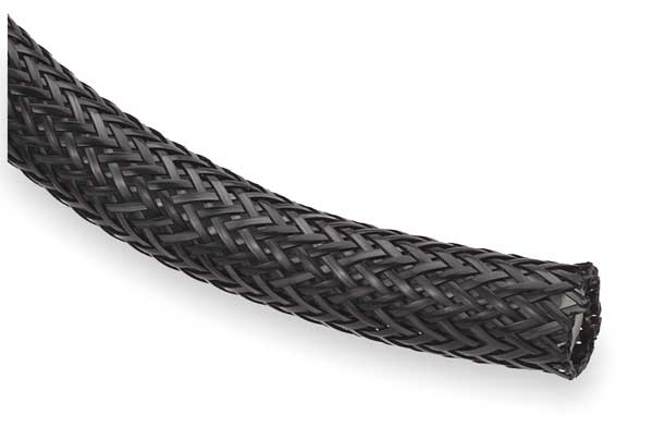 Techflex Braided Sleeving, 0.750 In., 50 ft., Black NHN0.75BK50