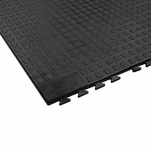 Wearwell Interlocking Antifatigue Mat Tile, Polyurethane, 3 ft Long x 3 ft Wide, 5/8 in Thick 502