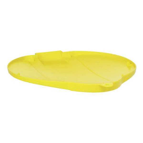 Vikan Round Pail Lid, 12 1/4 in Dia, Yellow, Polypropylene 56876