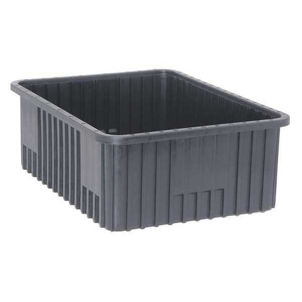 Quantum Storage Systems Divider Box, Black, Polypropylene, 22 1/2 in L, 17 1/2 in W, 8 in H, 1.39 cu ft Volume Capacity DG93080CO