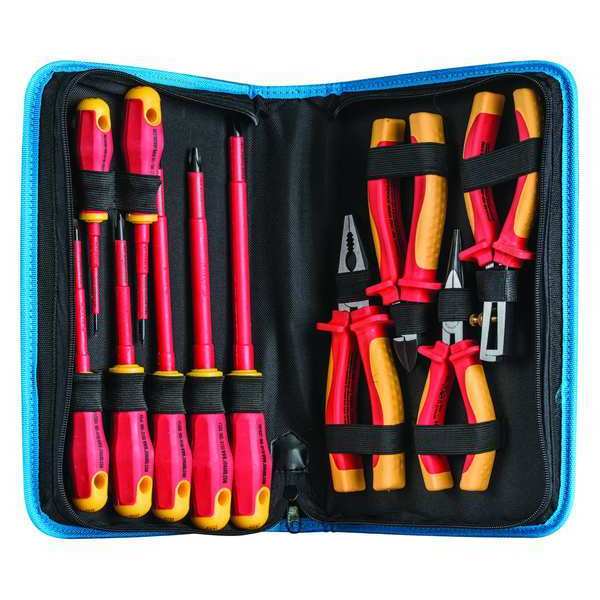 Jonard Tools 11 pc Insulated Tool Set, Includes Pliers and Screwdrivers, SAE TK-110INS