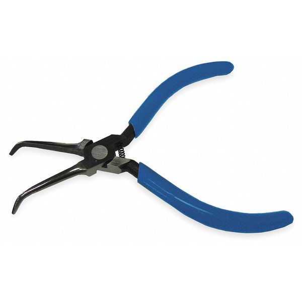 Jonard Tools 5 1/2 in Bent Long Nose Plier Ergonomic With Dipped Plastic Grips Handle JIC-3385