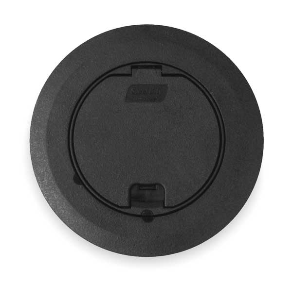Steel City Electrical Box Cover, 1 Gang, Round, PVC 68R-CST-BLK