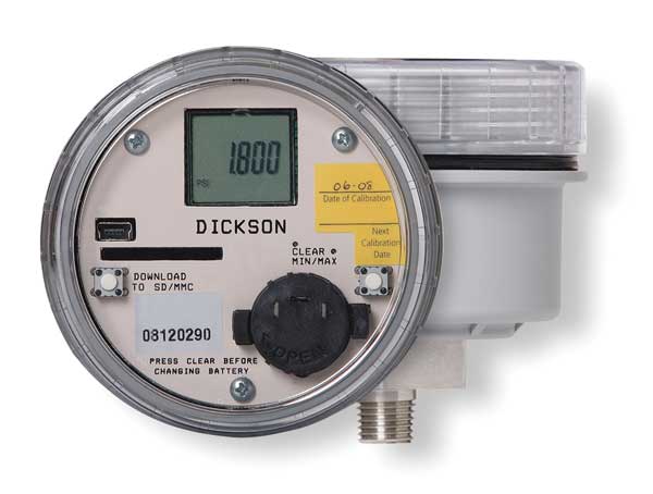 Dickson Data Logger, Pressure Range 0 to 100 PSI PR125